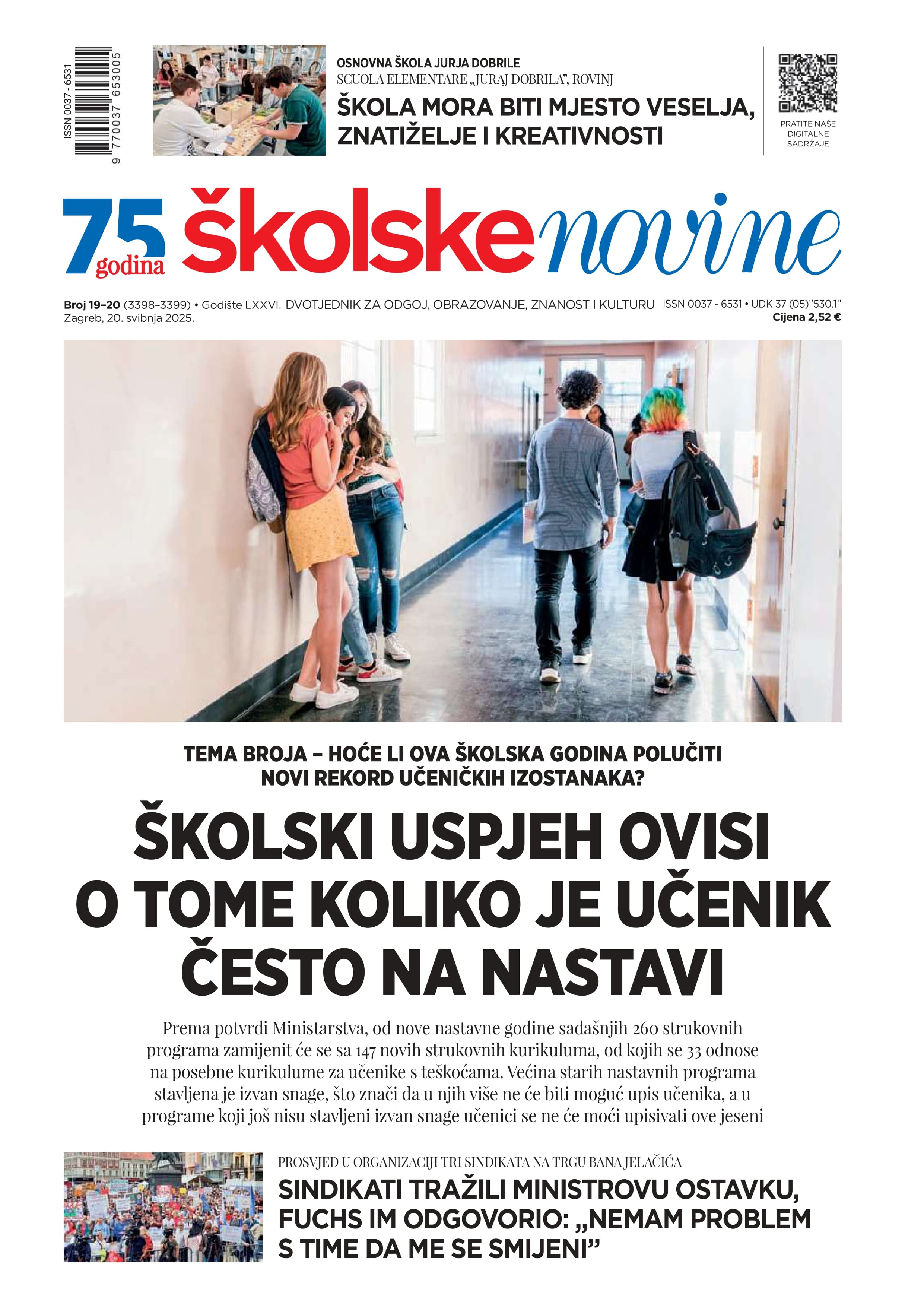 Školski uspjeh ovisi o tome koliko je učenik često na nastavi
