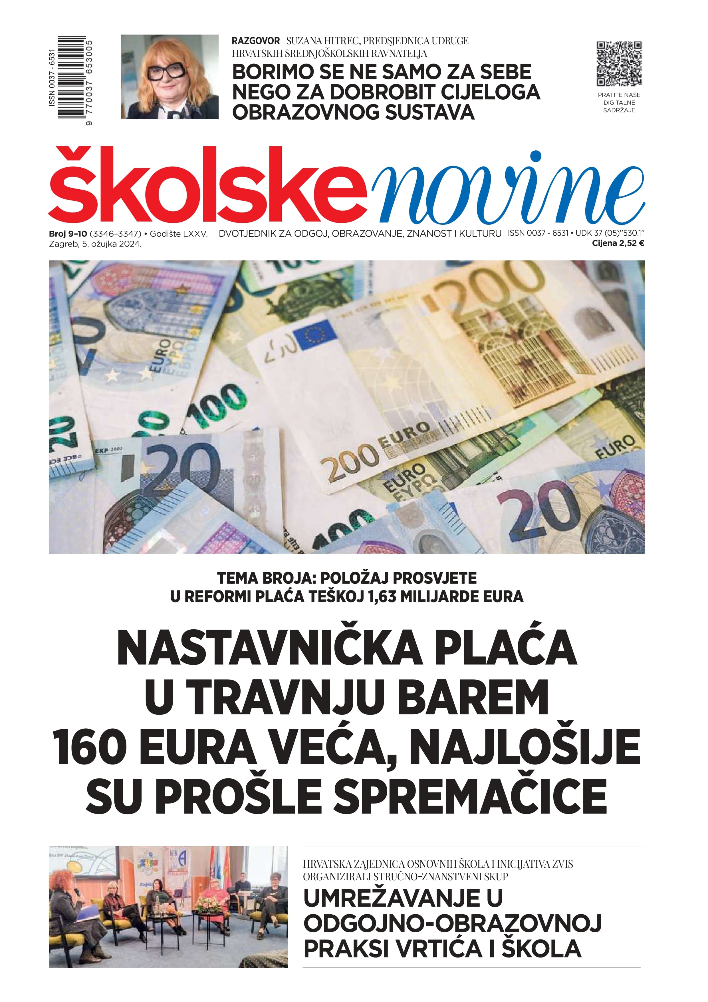 Nastavnička plaća u travnju barem 160 eura veća, najlošije su prošle spremačice