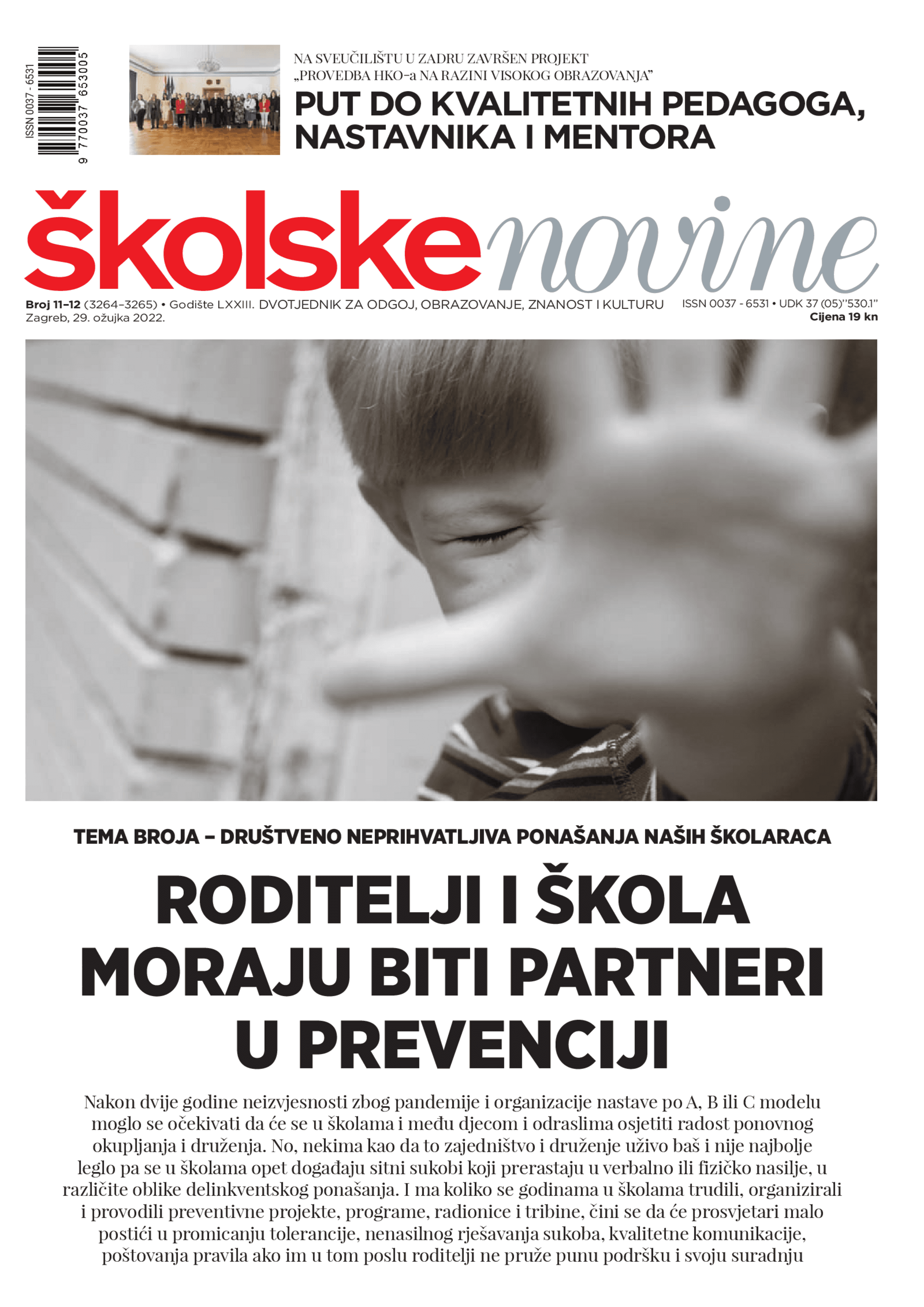 Roditelji i škola moraju biti partneri u prevenciji